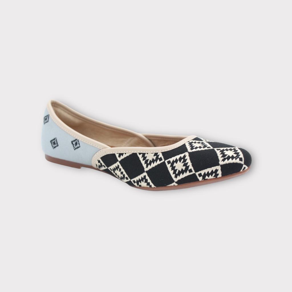 embroidered ballet flats for indoors and outdoors