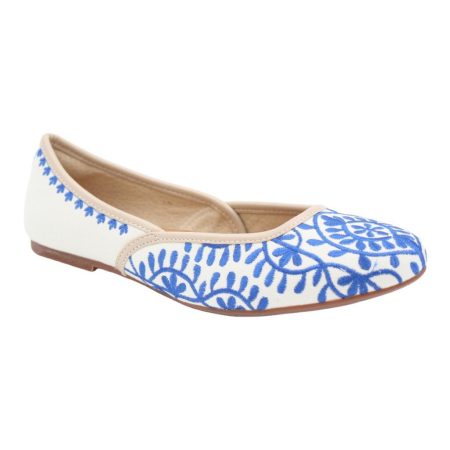 Santorini Blue Comfortable Ballet Flats-3